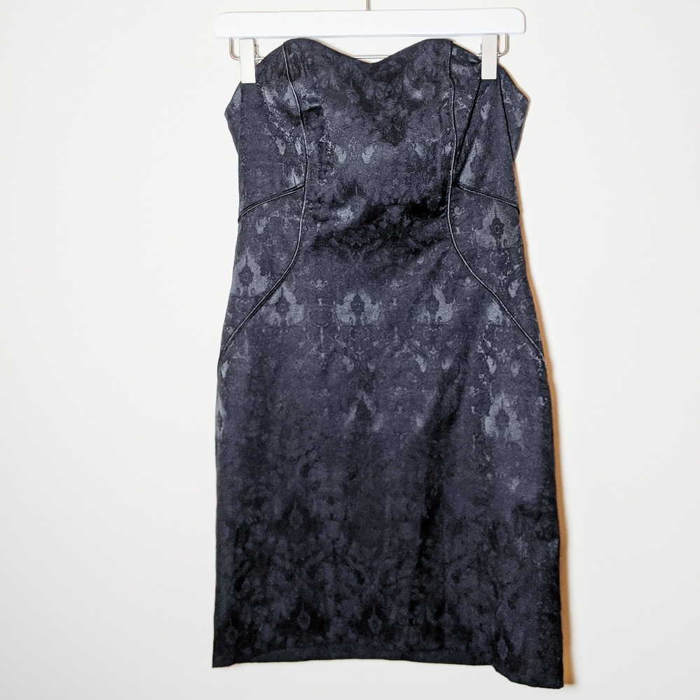 Nicole Miller Strapless Cocktail Dress Black 4